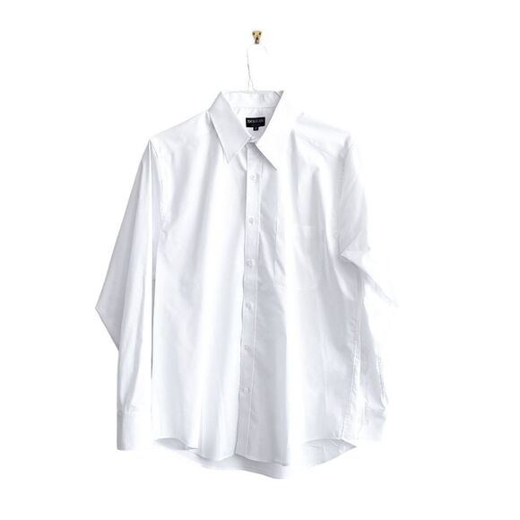 Town & Country Mens Button Down Shirt Long Sleeve Classic Fit White Medium - Picture 1 of 7